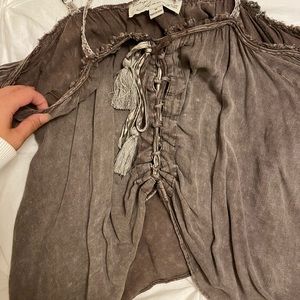 Vintage Havana off shoulder crop top.